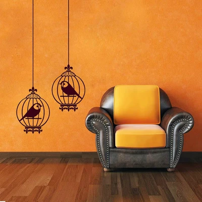 75% OFF on DeStudio Birds In Cage Two Size Tiny Wall Sticker