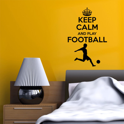 Chipakk Keep Calm Football Black Wall Decal Medium Pigmented Polyvinyl Films Imported Sticker