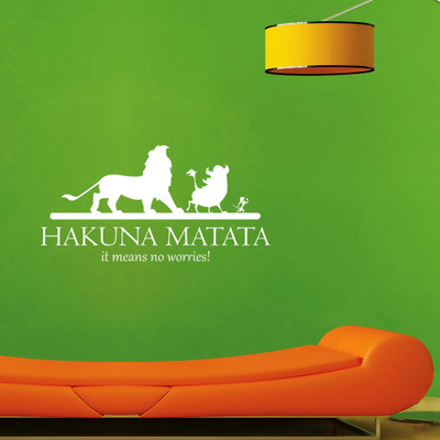 30% OFF on Creative Width Decor Hakuna Matata Vinyl Sticker Sticker Pack of 1