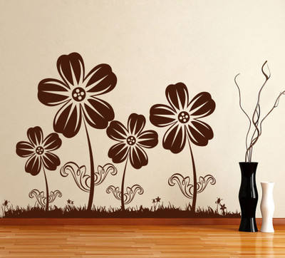 80% OFF on D��cor Kafe Decal Style Flowers Wall Art Small Size-25*17 Inch Wall Sticker Sticker Pack of 1 80% OFF on D��cor Kafe Decal Style Flowers Wall Art Small Size-25*17 Inch Wall Sticker Sticker Pack of 1