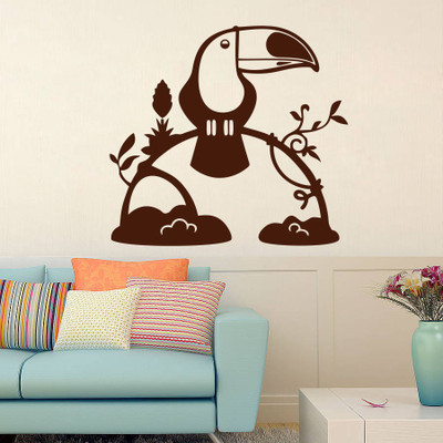 86% OFF on D��cor Kafe Decal Style Toucan Wall Art Large Size-33*30 Inch Wall Sticker Sticker Pack of 1