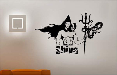 50% OFF on Hoopoe Decor Lord Shiva Wall Sticker Pack of 1