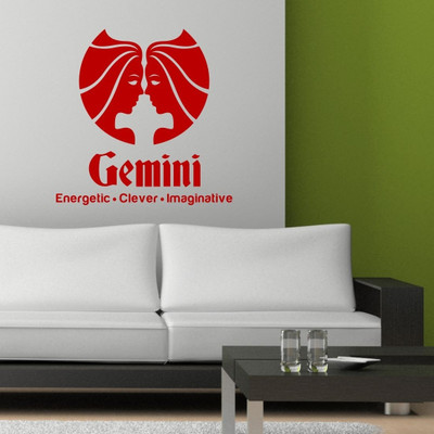 Chipakk Gemini Zodiac Decal - Red-S Pigmented Polyvinyl Films Imported Sticker