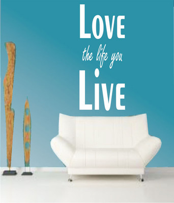 50% OFF on Ritzy Love The Life Living Room Wall Quotes Wall Decal Sticker