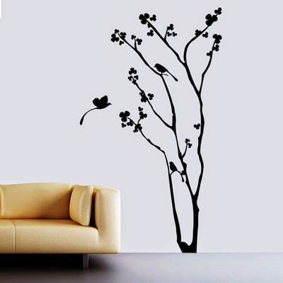 87% OFF on DeStudio Floral Tree N Birds Size Tiny Wall Sticker