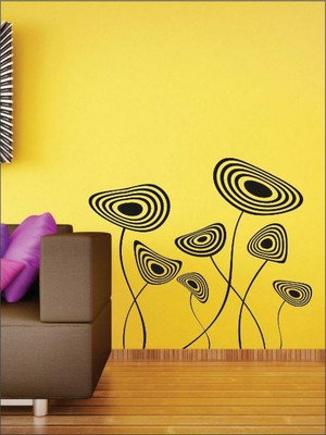 82% OFF on Wall1ders Abstract Flowers PVC Vinyl Sticker Sticker Pack of 1