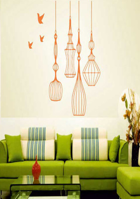 69% OFF on Ritzy Birds Out Of Cage Living Room Wall Decal Sticker