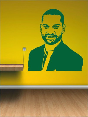 77% OFF on Wall1ders Shikhar Dhawan PVC Vinyl Sticker Pack of 1