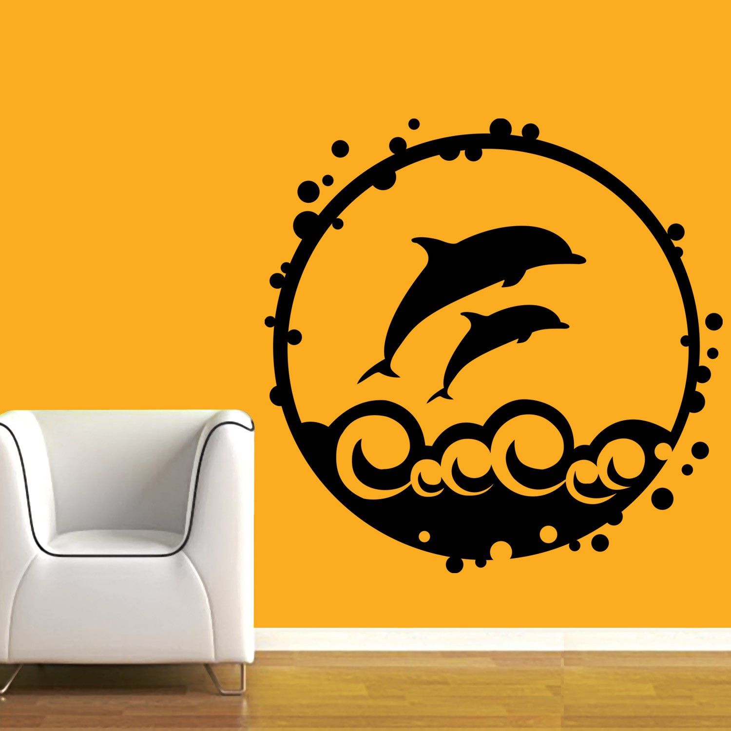 30% OFF on Creative Width Decor Dolphin N Waves Vinyl Sticker Sticker Pack of 1