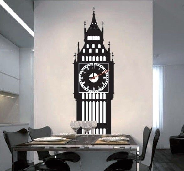 27% OFF on Litstick 18.5x32cm, Tower Clock Epoxy Sticker