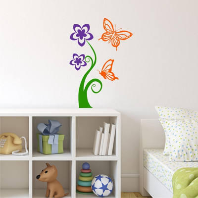 Chipakk Close to nature Butterfly- Orange Small Pigmented Polyvinyl Films Imported Sticker