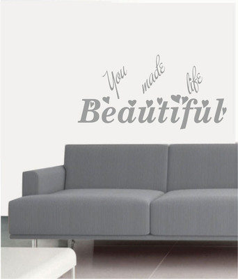 50% OFF on Ritzy You Made Life Beautiful Living Room Wall Quotes Wall Decal Sticker