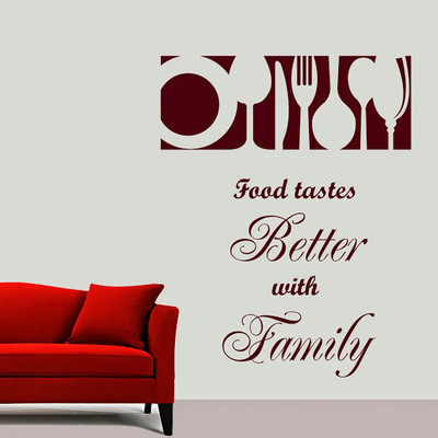 87% OFF on DeStudio Food With Family Two Size Tiny Wall Sticker