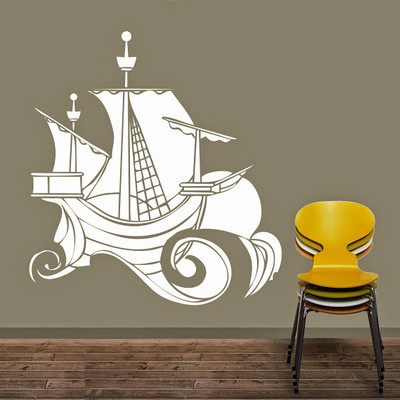 50% OFF on DeStudio DeStudio Sailboat One Wall Stickers Size JUMBO WALL STICKER Sticker