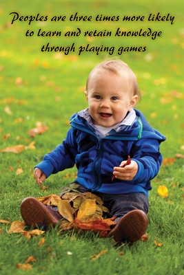 16% OFF on Awesome Quote - Retain Knowledge Through Playing Games Poster Paper Print