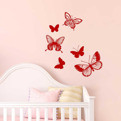 Chipakk Butterfly Trail - Red Medium Pigmented Polyvinyl Films Imported Sticker