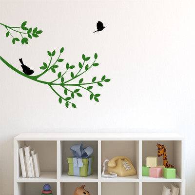 20% OFF on Chipakk Bird on the Branch - Green-S Pigmented Polyvinyl Films Imported Sticker