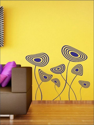 73% OFF on Wall1ders Abstract Flowers PVC Vinyl Sticker Sticker Pack of 1