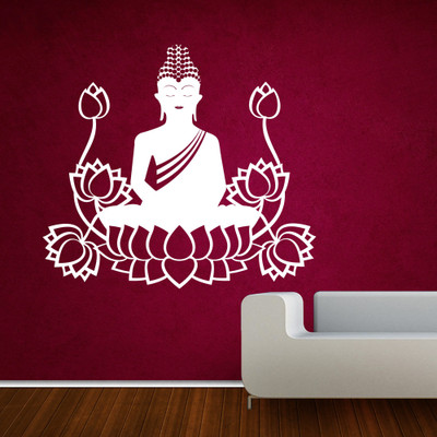 40% OFF on Creative Width Decor Buddha On Lotus Vinyl Sticker Sticker Pack of 1 40% OFF on Creative Width Decor Buddha On Lotus Vinyl Sticker Sticker Pack of 1