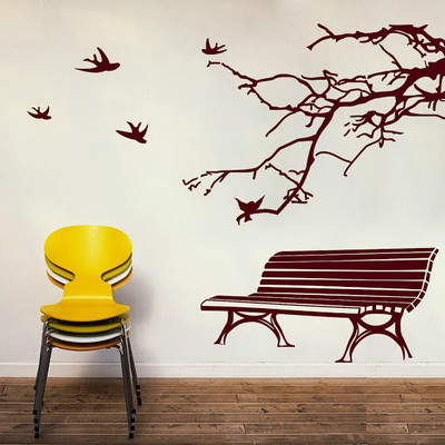 87% OFF on DeStudio Bench And Branch Two Size Tiny Wall Sticker