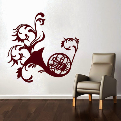87% OFF on DeStudio French Horn Two Size Tiny Wall Sticker