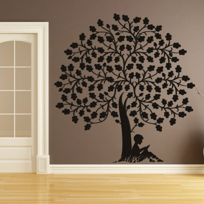 80% OFF on DeStudio Boy Under Tree One Size Giant WALL STICKER Sticker