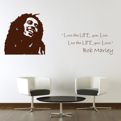 88% OFF on D��cor Kafe Decal Style The Legend Bob Marley Wall Art Large Size-59*23 Inch Wall Sticker Sticker Pack of 1