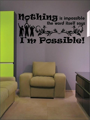 87% OFF on Wall1ders Impossible PVC Vinyl Sticker Pack of 1