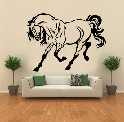 44% OFF on Hoopoe Decor Horse enjoys running Wall Sticker Pack of 1