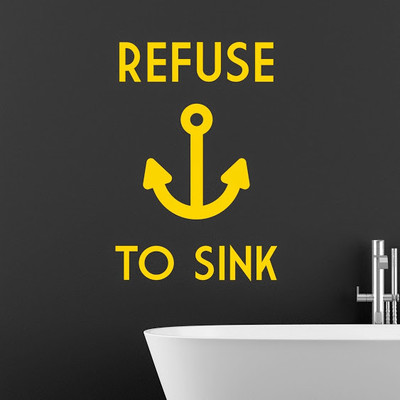 84% OFF on DeStudio Sink Anchor Refuse Three Two Wall Sticker Sticker