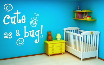 80% OFF on DeStudio DeStudio Cute As A Bug Wall Quote Wall Stickers Size SUPER WALL STICKER Sticker