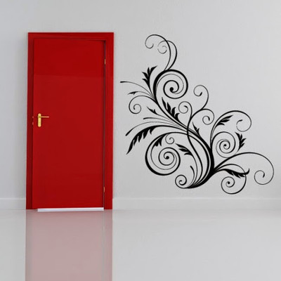 44% OFF on DeStudio Floral Swirls Decorative Size Tiny Wall Sticker