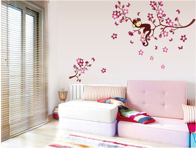 33% OFF on Pindia Sleeping Monkey Design Wall Sticker