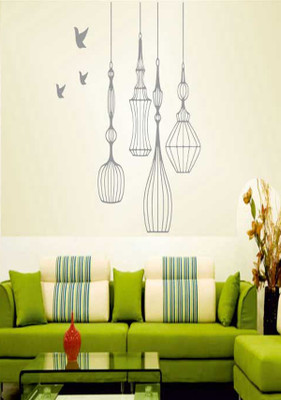 69% OFF on Ritzy Birds Out Of Cage Living Room Wall Decal Sticker