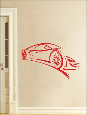 80% OFF on Wall1ders The Ferrari PVC Vinyl Sticker Sticker Pack of 1
