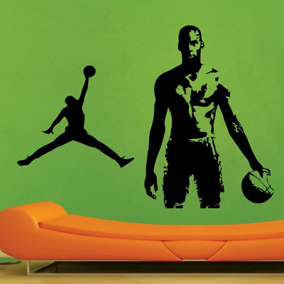 88% OFF on Decor Kafe Decal Style Basketball Men Large Size-44*31 Inch Vinyl Film Sticker Pack of 1