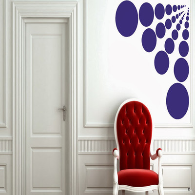 50% OFF on DeStudio Rapid Dot Color Blue Size 90cms X 60 Cms Wall Sticker