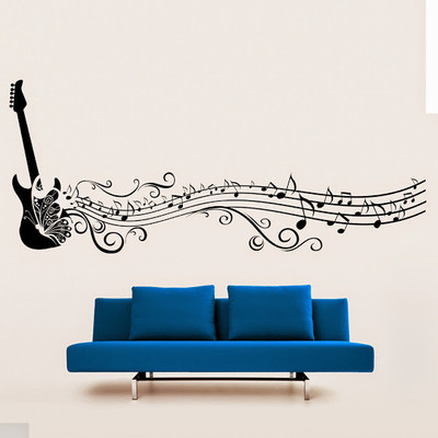 50% OFF on DeStudio DeStudio Guitar Strings N Swirls Wall Stickers Size GIANT WALL STICKER Sticker