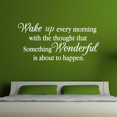 50% OFF on DeStudio Morning Quote Wonderful Inspirational Decal Wall Sticker Sticker