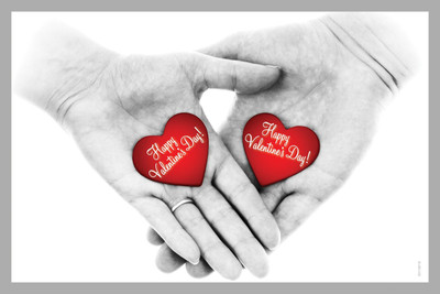 16% OFF on Poster - Care Feeling in Couple Give Goodness of Hand Paper Print