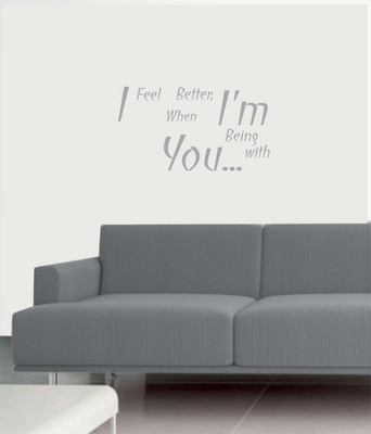 50% OFF on Ritzy Decals I Feel Better Wall Quotes Wall Decal Sticker