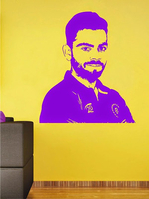 82% OFF on Wall1ders Virat-Run Machine PVC Vinyl Sticker Sticker Pack of 1