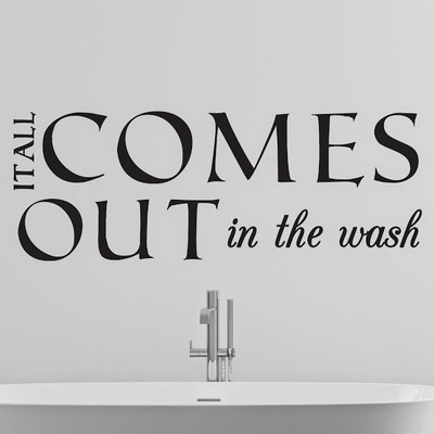 50% OFF on DeStudio Washroom Washclean Color Black Size 150 X 60 Cms Wall Sticker
