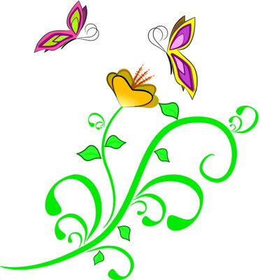 16% OFF on Pretty Design Poster With Butterflies Paper Print