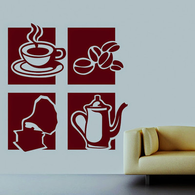 50% OFF on DeStudio DeStudio Tea Coffee Two Wall Stickers Size JUMBO WALL STICKER Sticker