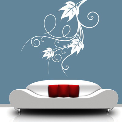 30% OFF on Creative Width Decor Leafy Curls Vinyl Sticker Sticker Pack of 1