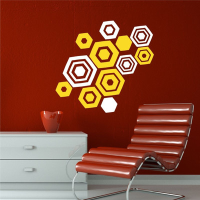 20% OFF on Chipakk Geometric Blocks - Yellow Small Pigmented Polyvinyl Films Imported Sticker
