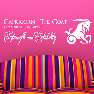 75% OFF on DeStudio Capricorn Zodiac Sign Star Sign Horoscope Decal Wall Sticker Sticker