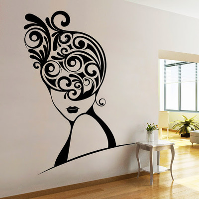 50% OFF on DeStudio DeStudio Swirls in Hair Wall Stickers Size LARGE WALL STICKER Sticker