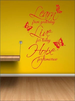 87% OFF on Wall1ders Learn Live Hope PVC Vinyl Sticker Pack of 1
